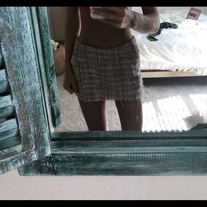 ZARA multi-color tweed skort